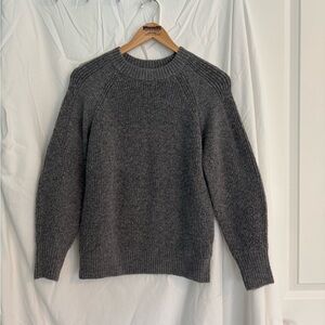 Topshop Gray Crew Neck Sweater Cozy Knit